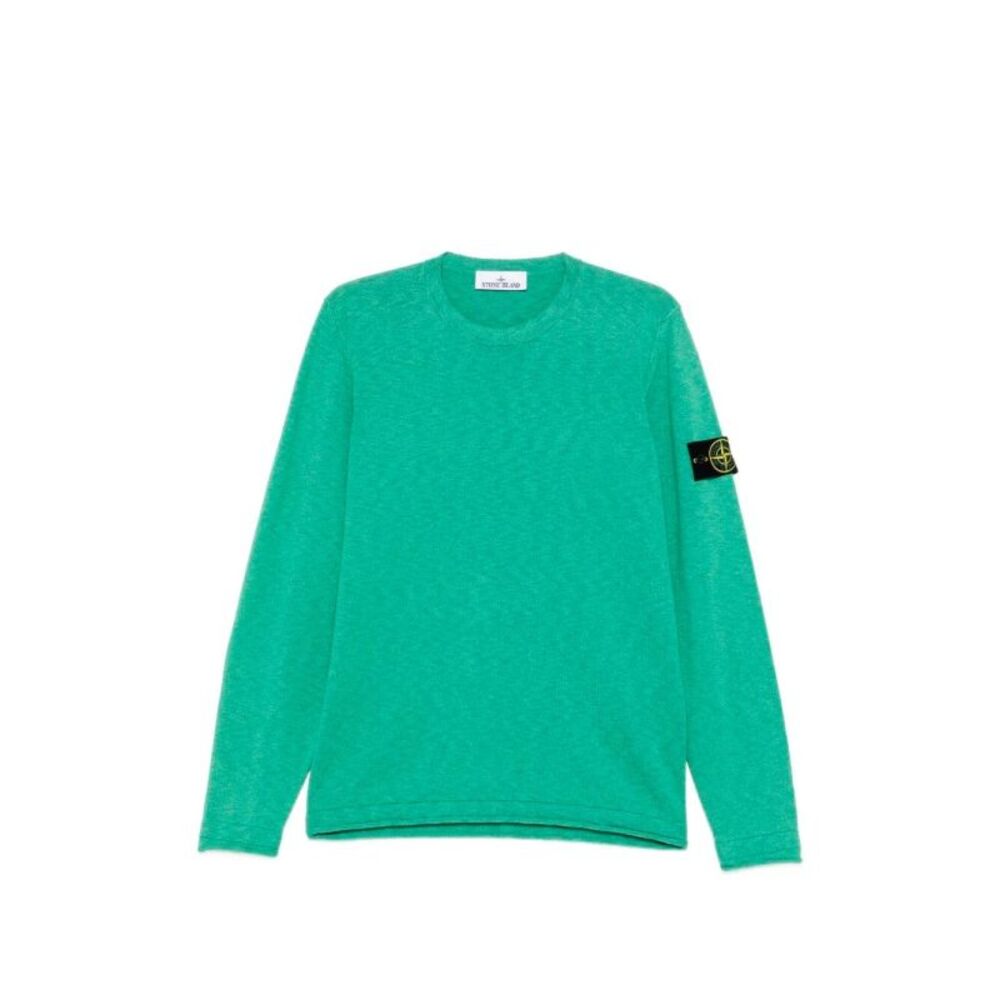 Stone Island Men Stocking Stitch Organic Cotton Nylon Crewneck - Picture 1 of 5